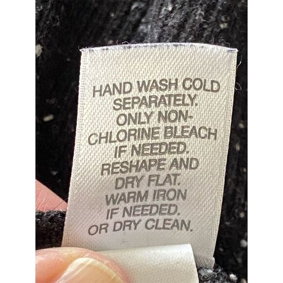 J. Jill Tunic Length Mock Neck Speckled Sweater Black Pullover Casual Size S - Picture 4 of 9